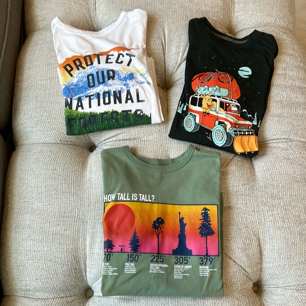 3 Pack Long Sleeve Graphic Tee Shirts